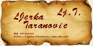 LJerka Taranović vizit kartica
